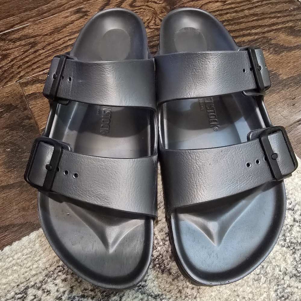 Charcoal colored birkenstock sandals